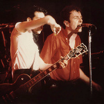 Mick Jones Joe Strummer on stage The Clash