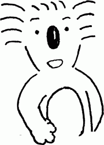 Simple cartoon koala character 1