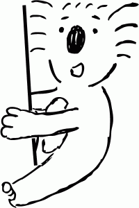 Simple cartoon koala character 2