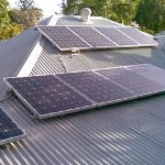 Solar panels on roof
