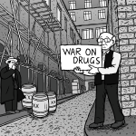 Cartoon Milton Friedman War on Drugs