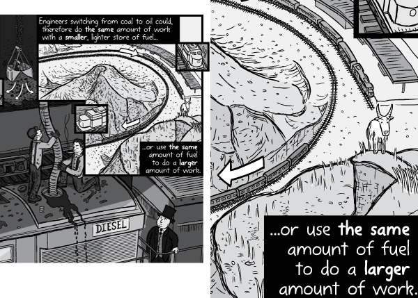 Right image shows an example of the graphical detail drawn into the comic, which is hard to perceive on small-screen devices such as smartphones. Example of additional artwork details that are hard to perceive via the website version of the comic. Especially when users read the comics via smartphones.