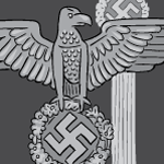 Thumbnail cartoon image of Nazi eagle statue